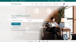 Your Asia Miles account - Cathay Pacific