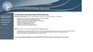 CCB Online Services - Construction Contractors Board Online ...