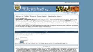 Login | The Industry Classification Report - Census Bureau