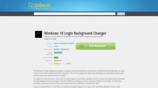 Windows 10 Login Background Changer - Free Download