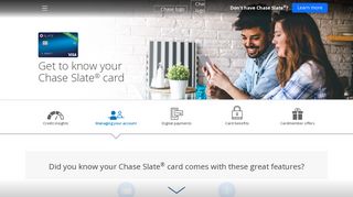 Take Control Of Your Account With Chase Slate Credit Card | Chase ...