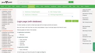 CodeIgniter Database Login Form - javatpoint