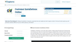 Customer Installations Online Reviews and Pricing - 2019 - Capterra