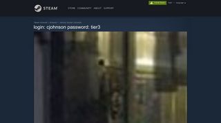 Steam Community :: :: login: cjohnson password: tier3