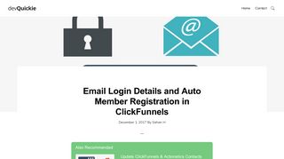 Email Login Details and Auto Member Registration in ClickFunnels ...