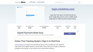 Login.clicktime.com website. Online Time Tracking System | Sign in to ...