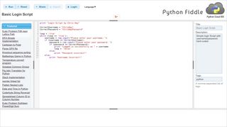 Basic Login Script | Python Fiddle