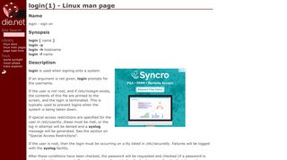 login(1): sign on - Linux man page