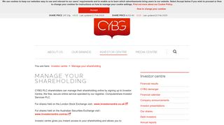 Manage your shareholding | CYBG