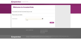 Login - InvestorVote, Computershare Limited