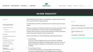 Share registry - Wesfarmers