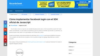 Cómo implementar facebook login con el SDK oficial ... - RicardoGeek