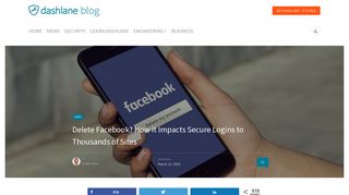 Delete Facebook? How it Impacts Secure Logins to Thousands of Sites