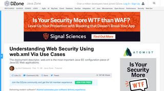 Understanding Web Security Using web.xml Via Use Cases - DZone ...