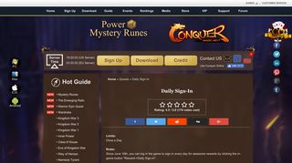 Daily Sign-In - A Free Classic PVP Online Game and ... - Conquer Online