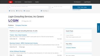 Job Openings at Login Consulting Services, Inc | Dice.com