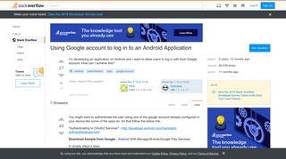 Using Google account to log in to an Android Application - Stack ...