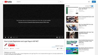 How to make Registration and Login Page in ASP.NET - YouTube