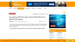 [Solved] Connecting ASP.Net Login Control With SQl Server 2008 R2 ...