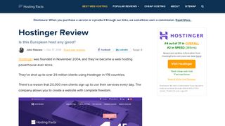 Hostinger Review: Is This European Web Host Any Good?