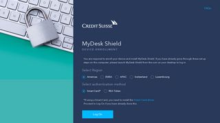 Credit Suisse - Welcome to MyDesk Shield - SentryBay