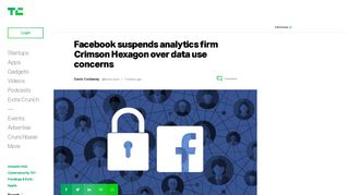 Facebook suspends analytics firm Crimson Hexagon over data use ...