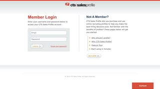 Account Login - CTS Sales Profile