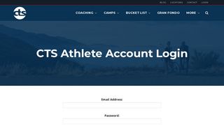 CTS Athlete Account Login - CTS