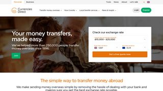 Transfer money overseas | Currencies Direct