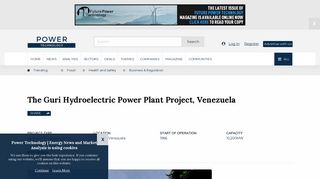 The Guri Hydroelectric Power Plant Project, Venezuela - Power ...