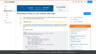 000webhost failed no such website after login - Stack Overflow