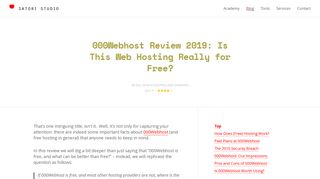 Don't Use 000Webhost Until You Read Our Review - Satori Studio