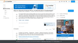 How to Specify Eclipse Proxy Authentication Credentials? - Stack ...