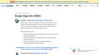 What is Single Sign-On (SSO)? - Definition from Techopedia