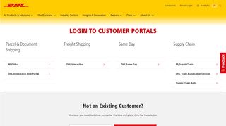 Login to Customer Portals and Tools | DHL | Australia