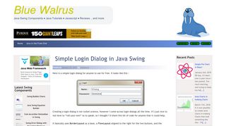 Simple Login Dialog in Java Swing - Blue Walrus
