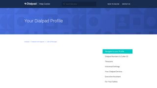 Your Dialpad Profile – Dialpad