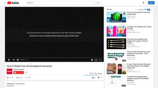 How to Reset Your 4G Broadband Password - YouTube