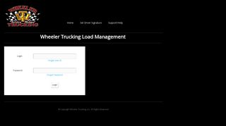 Driver Login - Wheeler Trucking!