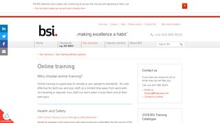 Online training | BSI Group