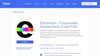 Edmentum - Courseware, Assessments, Exact Path - Clever ...