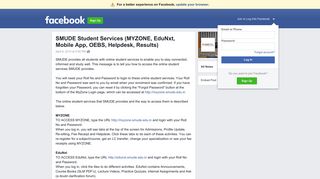 SMUDE Student Services (MYZONE, EduNxt, Mobile App, OEBS ...