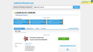 login.elo7.com.br at WI. Elo7 Login - Website Informer
