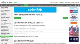 PHP Select Data From MySQL - W3Schools