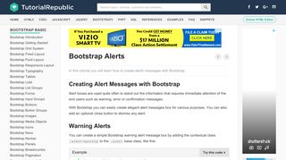 Bootstrap 3 Warning, Info, Success and Error Alerts - Tutorial Republic