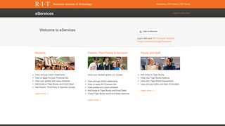 Welcome to eServices | eServices | Rochester Institute of Technology