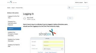 Logging In – StratEx