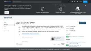 Login system for DAPP - Ethereum Stack Exchange