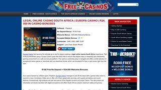 Legal Online Casino South Africa | Europa Casino | R24, 000 in ...