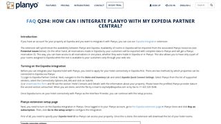 Q294: How can I integrate Planyo with my Expedia Partner Central?